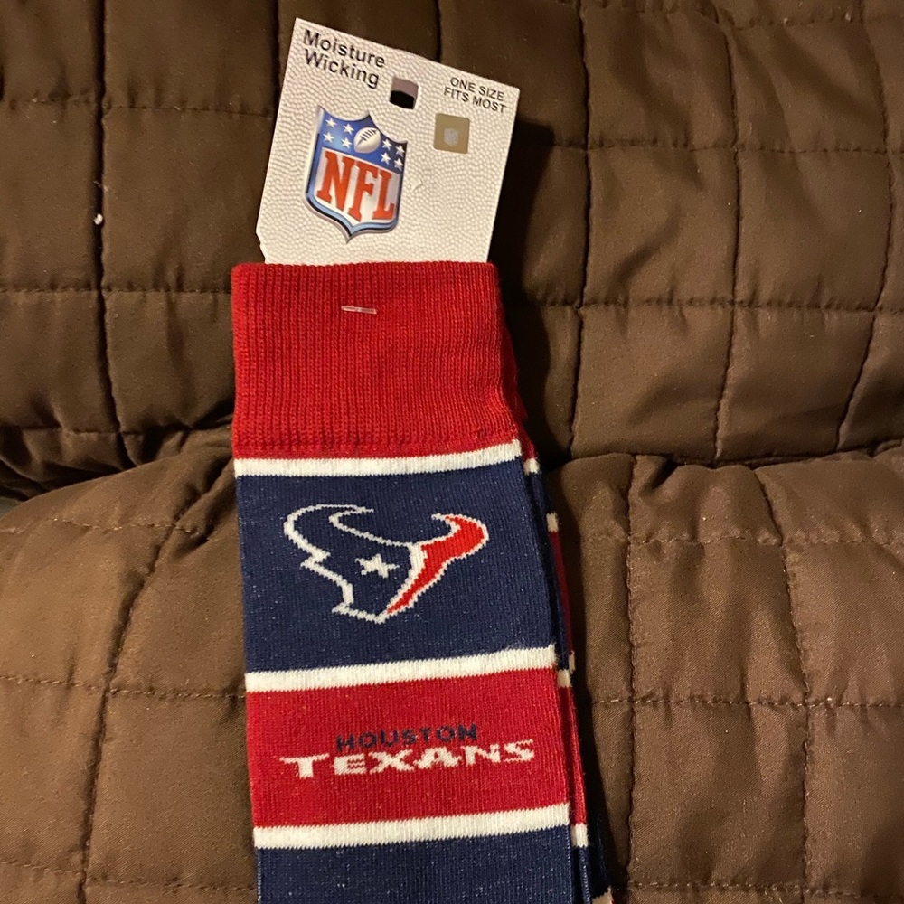 Brand new Texans moisture wicking socks
